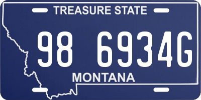 MT license plate 986934G