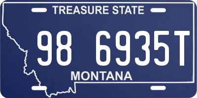 MT license plate 986935T