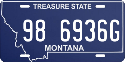 MT license plate 986936G
