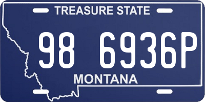 MT license plate 986936P