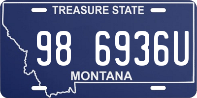 MT license plate 986936U
