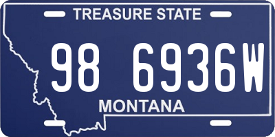 MT license plate 986936W