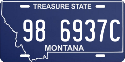 MT license plate 986937C