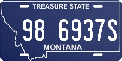 MT license plate 986937S