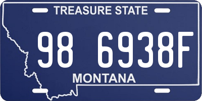 MT license plate 986938F