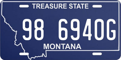 MT license plate 986940G