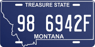 MT license plate 986942F