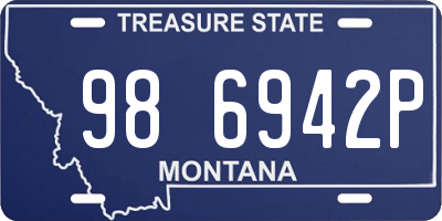 MT license plate 986942P