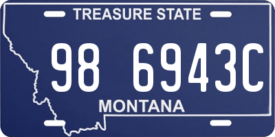 MT license plate 986943C