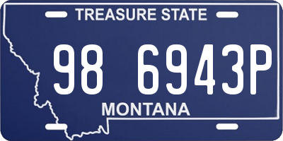 MT license plate 986943P
