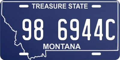 MT license plate 986944C