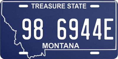 MT license plate 986944E