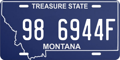 MT license plate 986944F