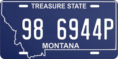 MT license plate 986944P