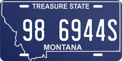 MT license plate 986944S