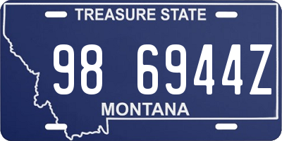MT license plate 986944Z