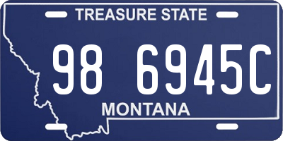 MT license plate 986945C