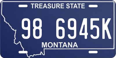 MT license plate 986945K