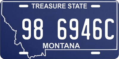 MT license plate 986946C
