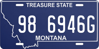 MT license plate 986946G