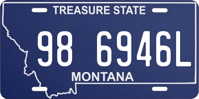 MT license plate 986946L