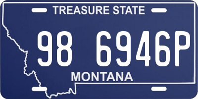 MT license plate 986946P