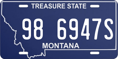 MT license plate 986947S