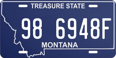 MT license plate 986948F