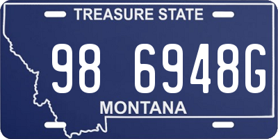 MT license plate 986948G