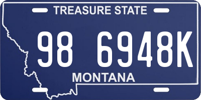 MT license plate 986948K