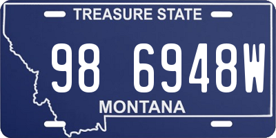 MT license plate 986948W