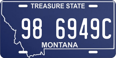 MT license plate 986949C