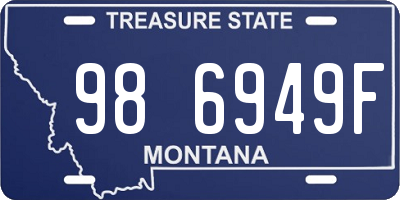 MT license plate 986949F