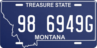 MT license plate 986949G