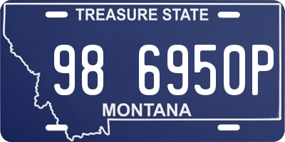 MT license plate 986950P