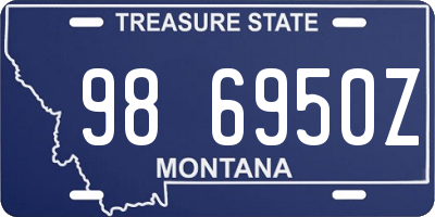 MT license plate 986950Z
