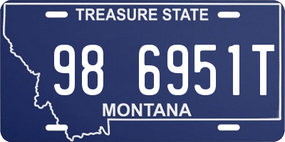 MT license plate 986951T