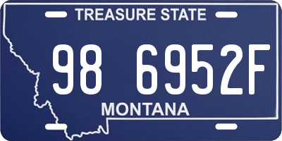 MT license plate 986952F