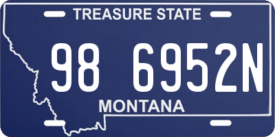 MT license plate 986952N