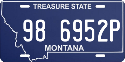 MT license plate 986952P