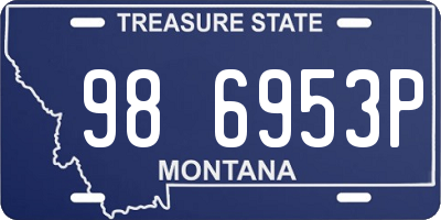 MT license plate 986953P