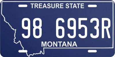 MT license plate 986953R