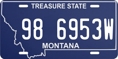 MT license plate 986953W
