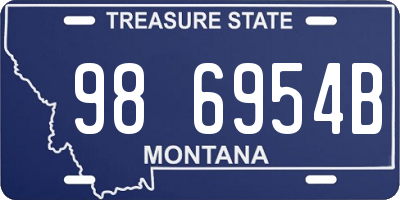 MT license plate 986954B