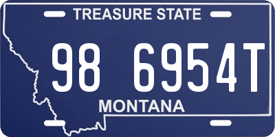 MT license plate 986954T
