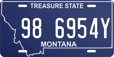 MT license plate 986954Y