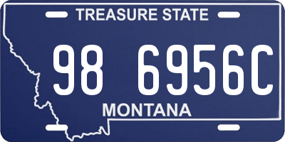 MT license plate 986956C