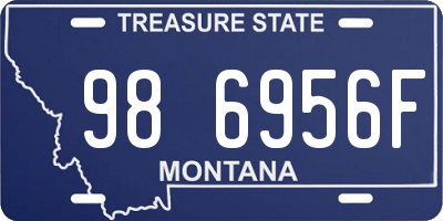 MT license plate 986956F