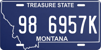 MT license plate 986957K