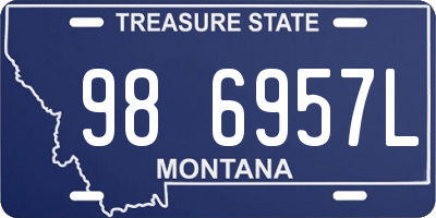MT license plate 986957L